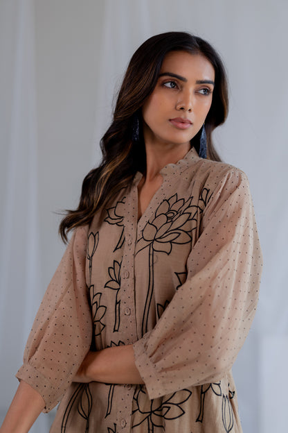 Sand Lotus Tunic Set