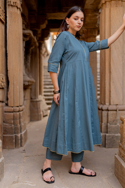 Teal Dune Kalidaar Set