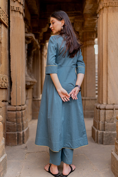 Teal Dune Kalidaar Set