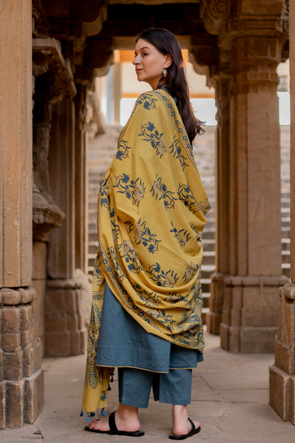 Teal Dune Kalidaar Set