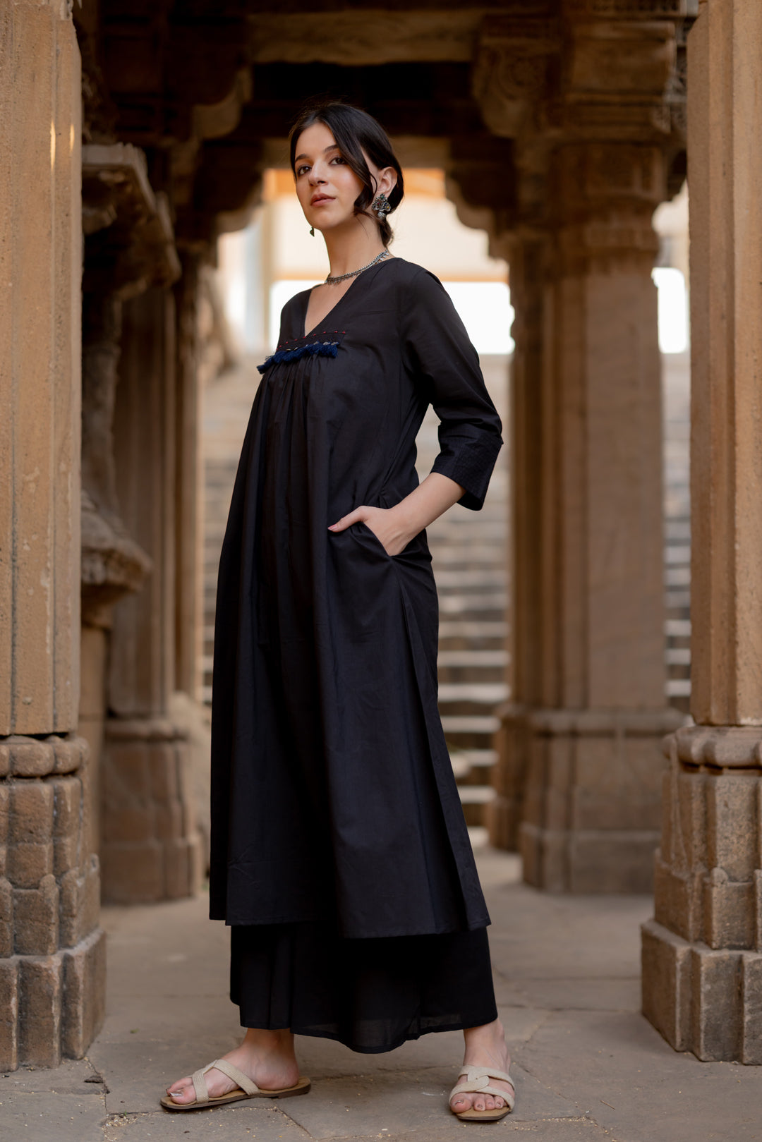 Black Earth Kurta Set