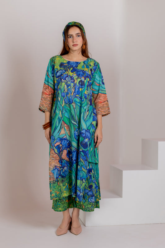 Iris Blooms Kurta