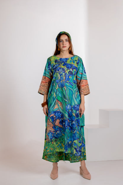 Iris Blooms Kurta and Pants Set