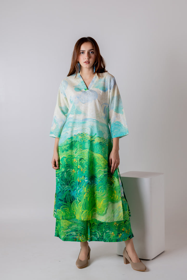 Vincent Landscape Kurta Set