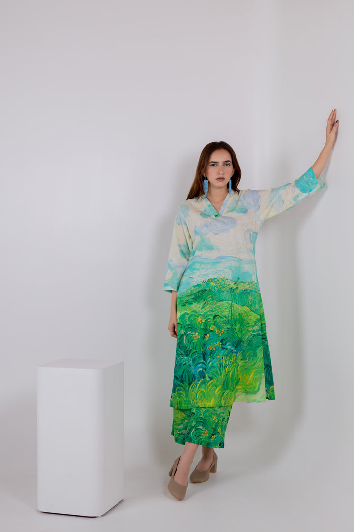 Vincent Landscape Kurta Set