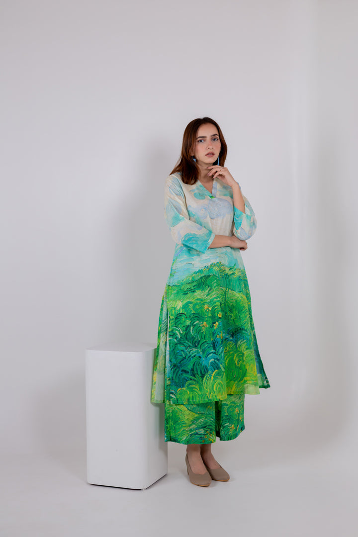 Vincent Landscape Kurta Set
