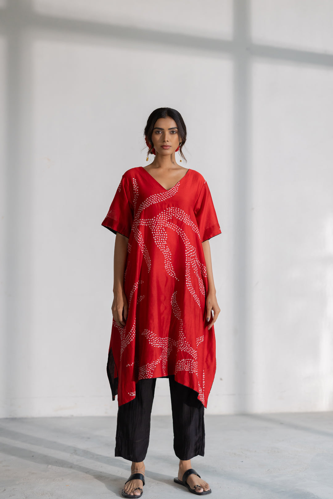 Poppy Fields Bandhani Kurta Set