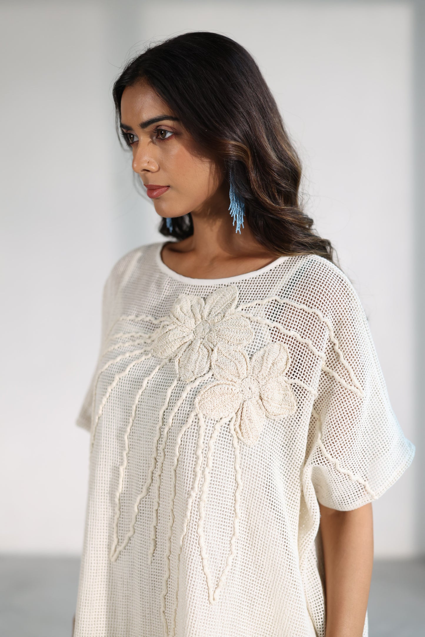 Petalwork Mesh Top