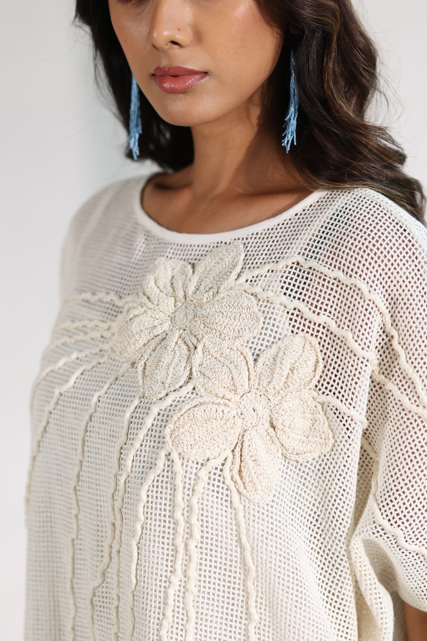 Petalwork Mesh Top