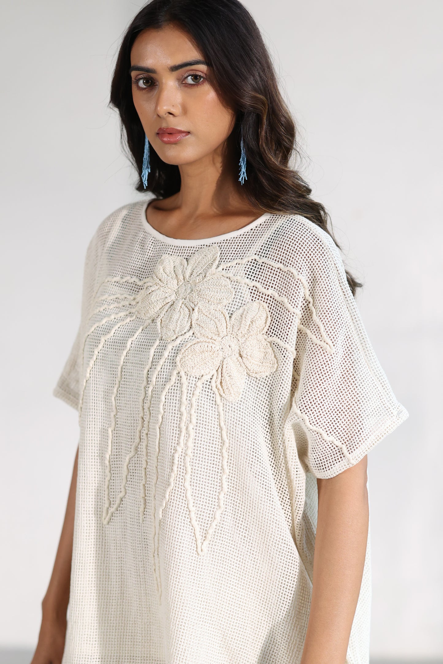 Petalwork Mesh Top