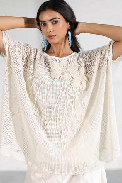 Petalwork Mesh Top