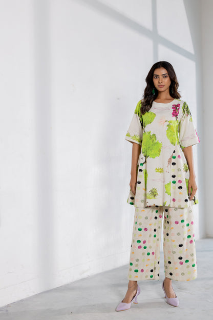 Verdant Safari Polka Co-Ord