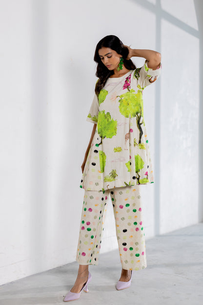 Verdant Safari Polka Co-Ord