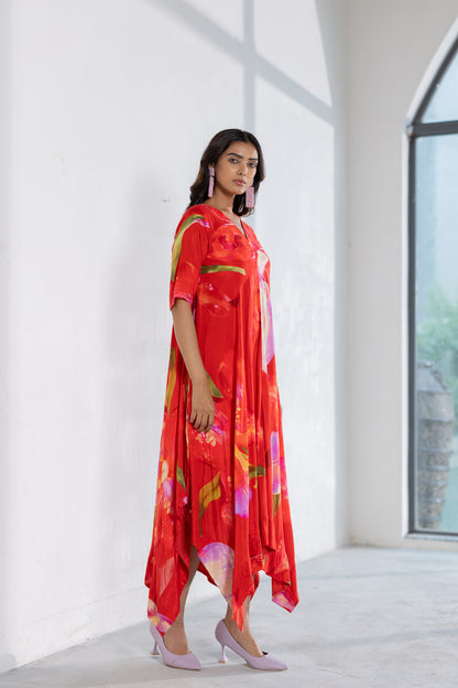 Wildfire Petal Asymmetric Dress