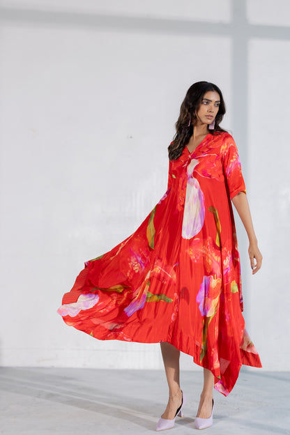 Wildfire Petal Asymmetric Dress