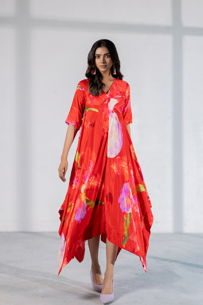 Wildfire Petal Asymmetric Dress