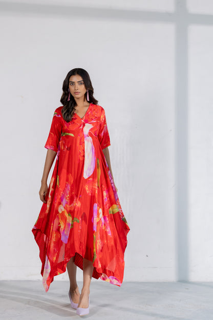 Wildfire Petal Asymmetric Dress