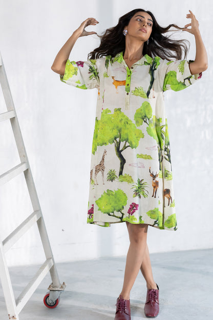 Verdant Safari Dress