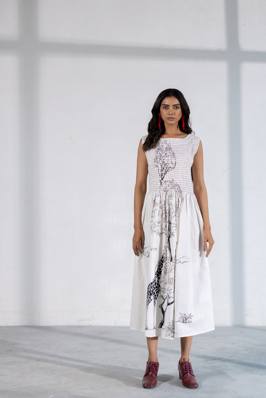 Savannah Smocked Midi Dress