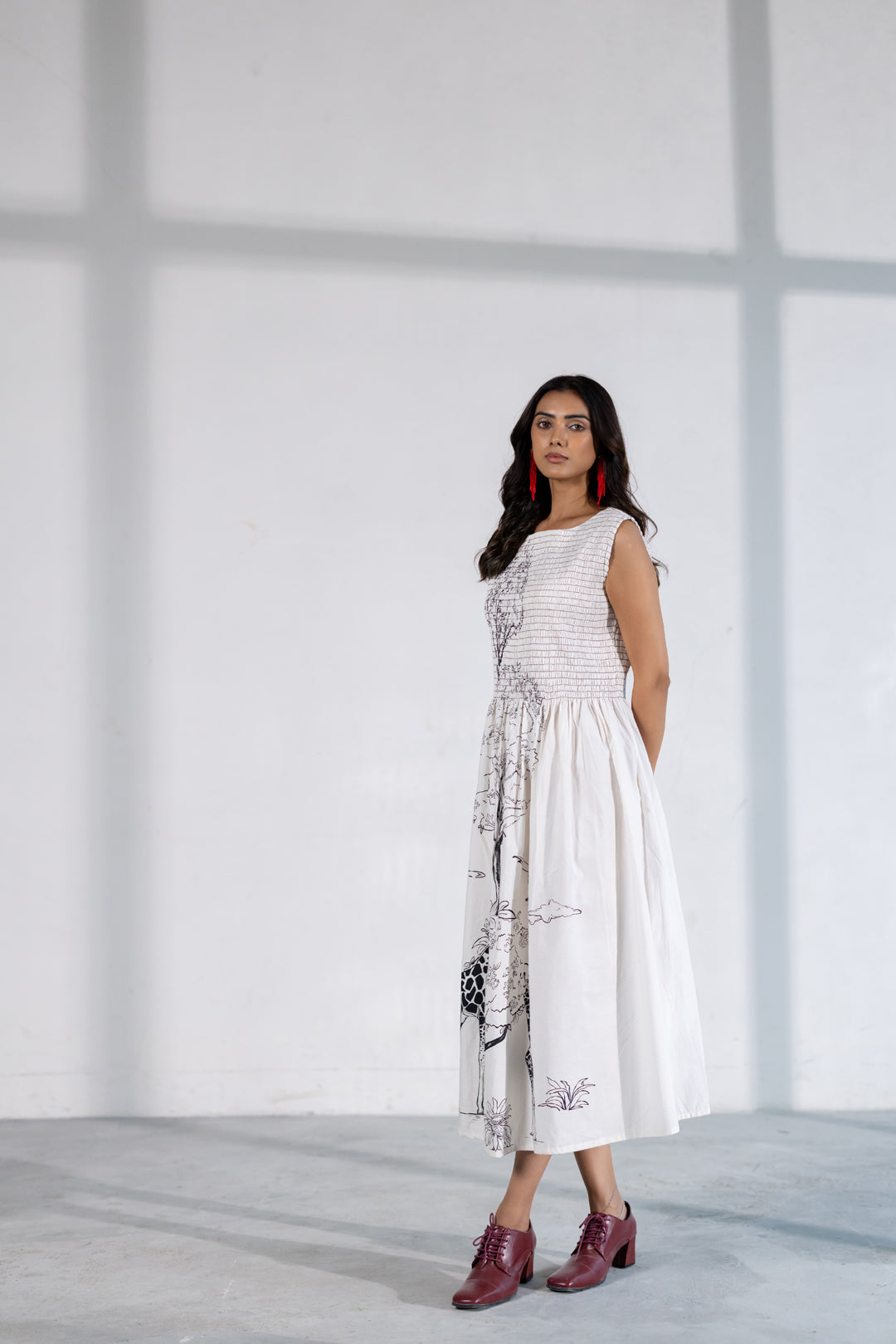 Savannah Smocked Midi Dress