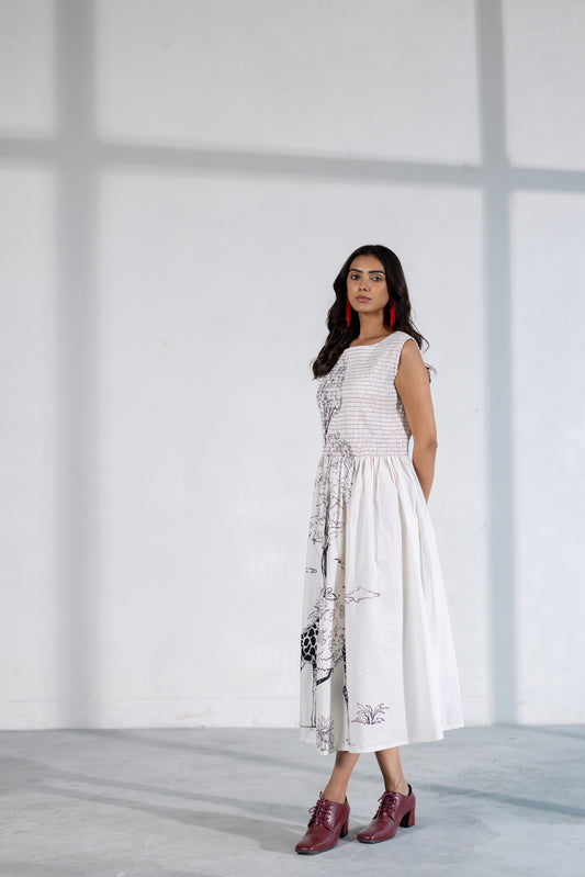 Savannah Smocked Midi Dress