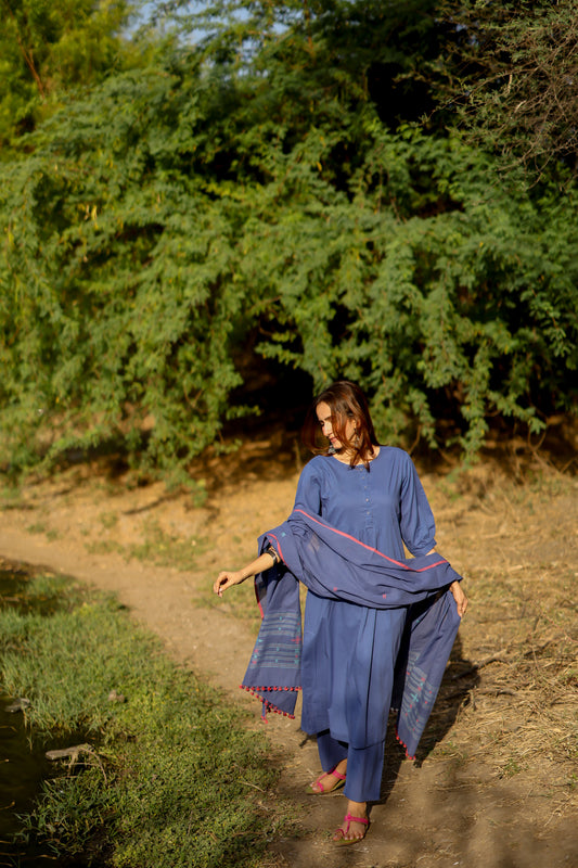 Violet Haze Kurta Set with Dupatta