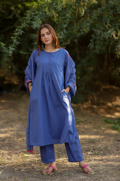 Violet Haze Kurta Set with Dupatta