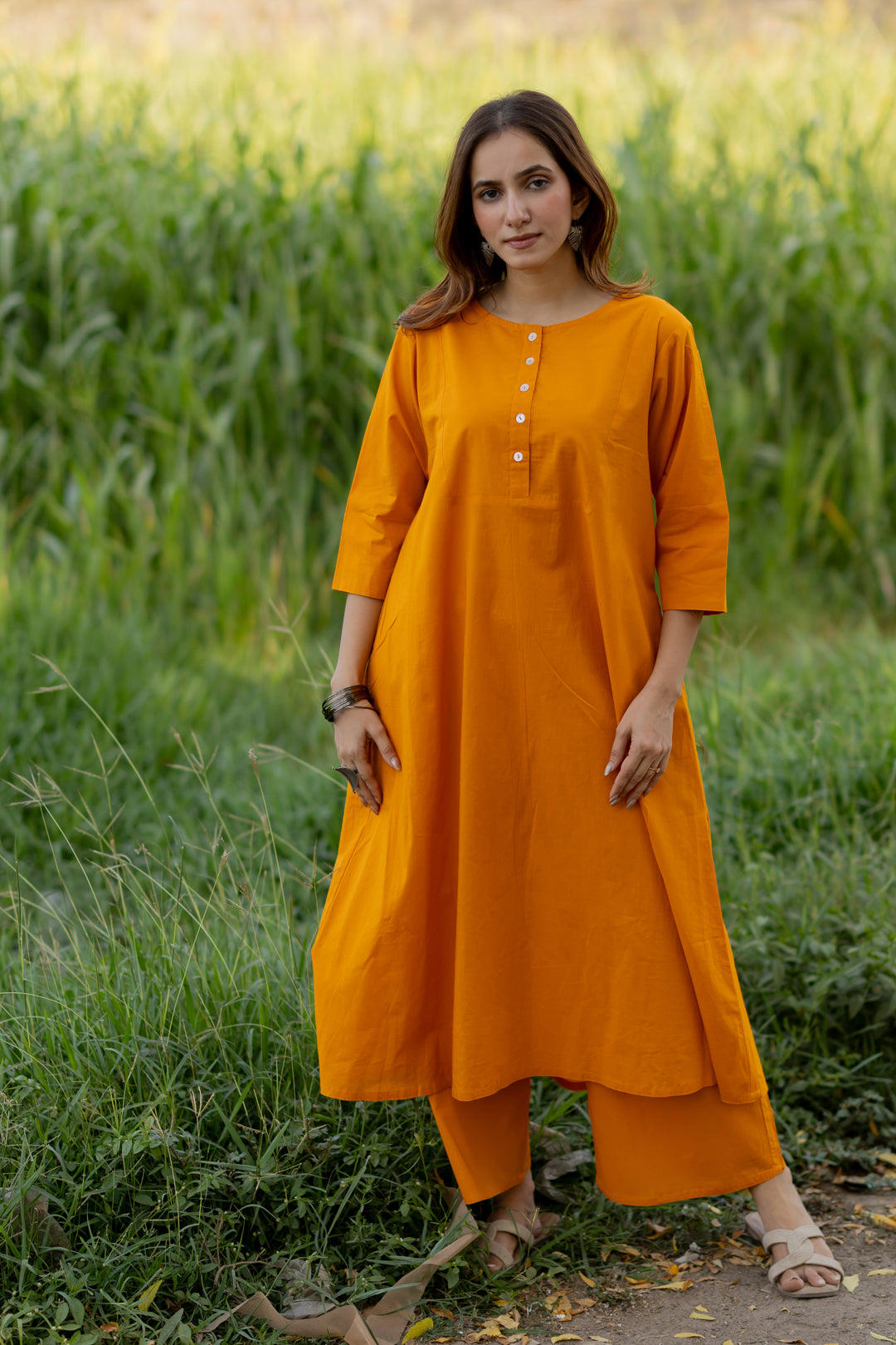 Mango Yellow Kurta Set