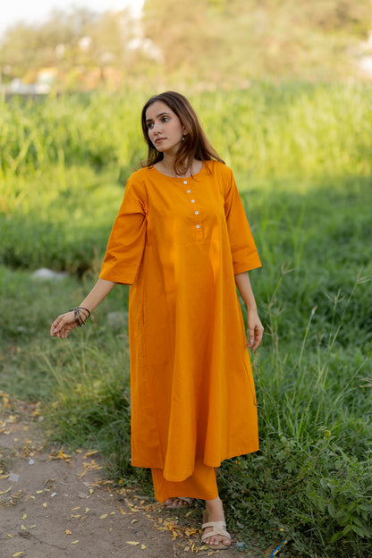 Mango Yellow Kurta Set