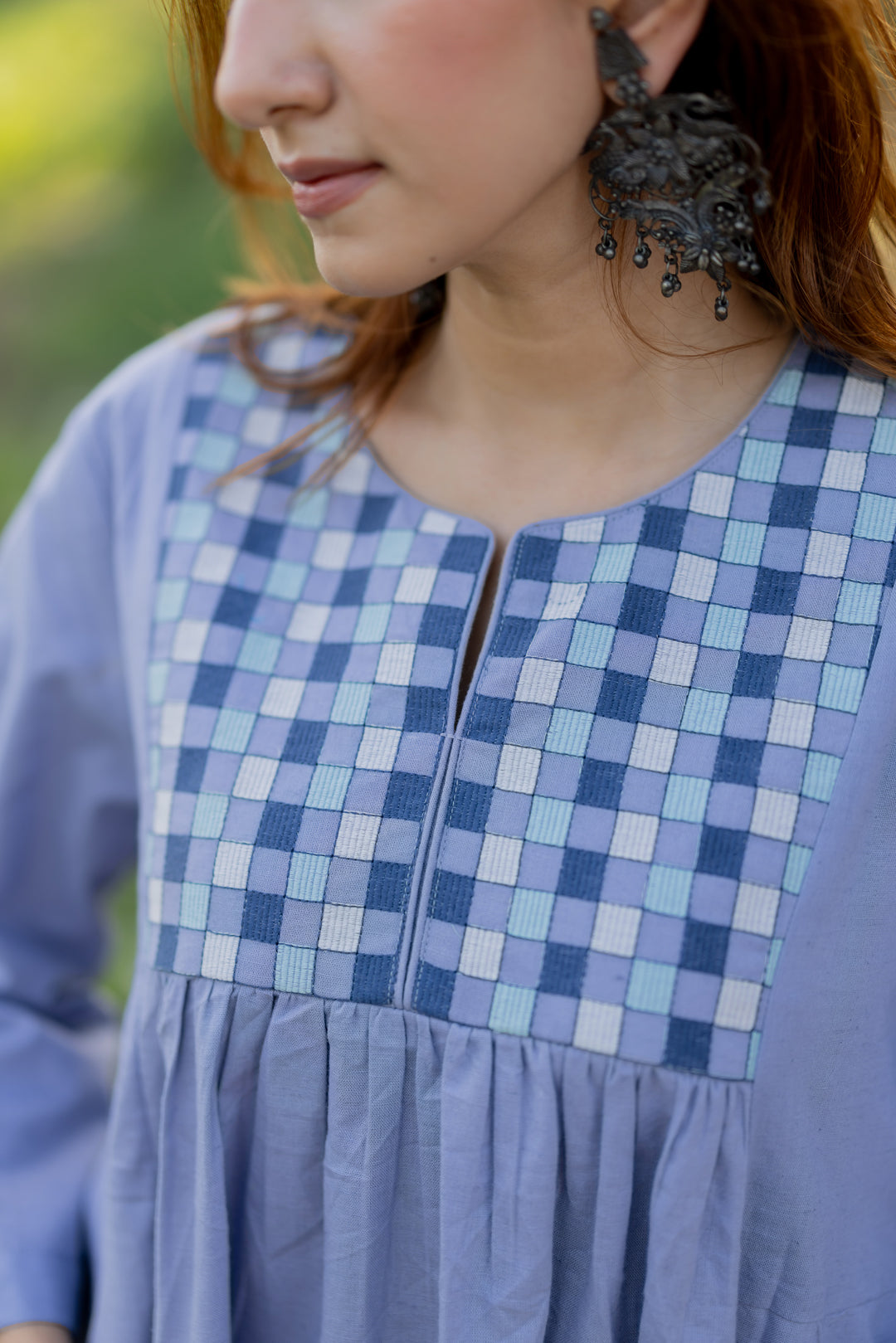 Petal Purple Embroidered Kurta Set