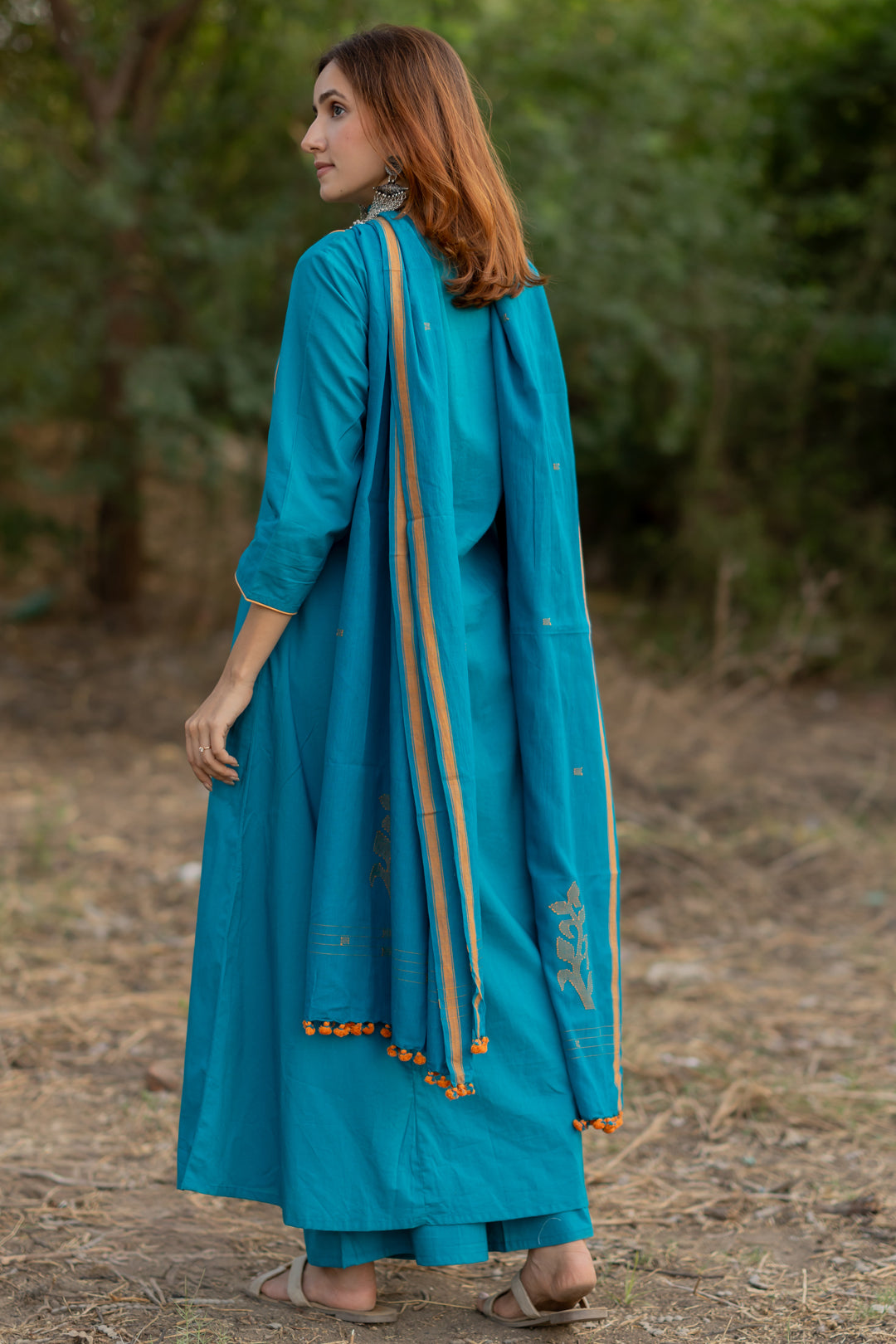 Lagoon Blue Kurta Set with Dupatta