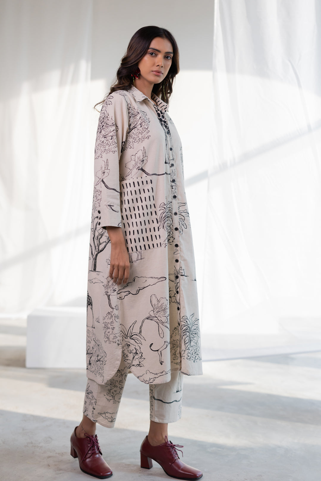 Shell White Safari Tunic