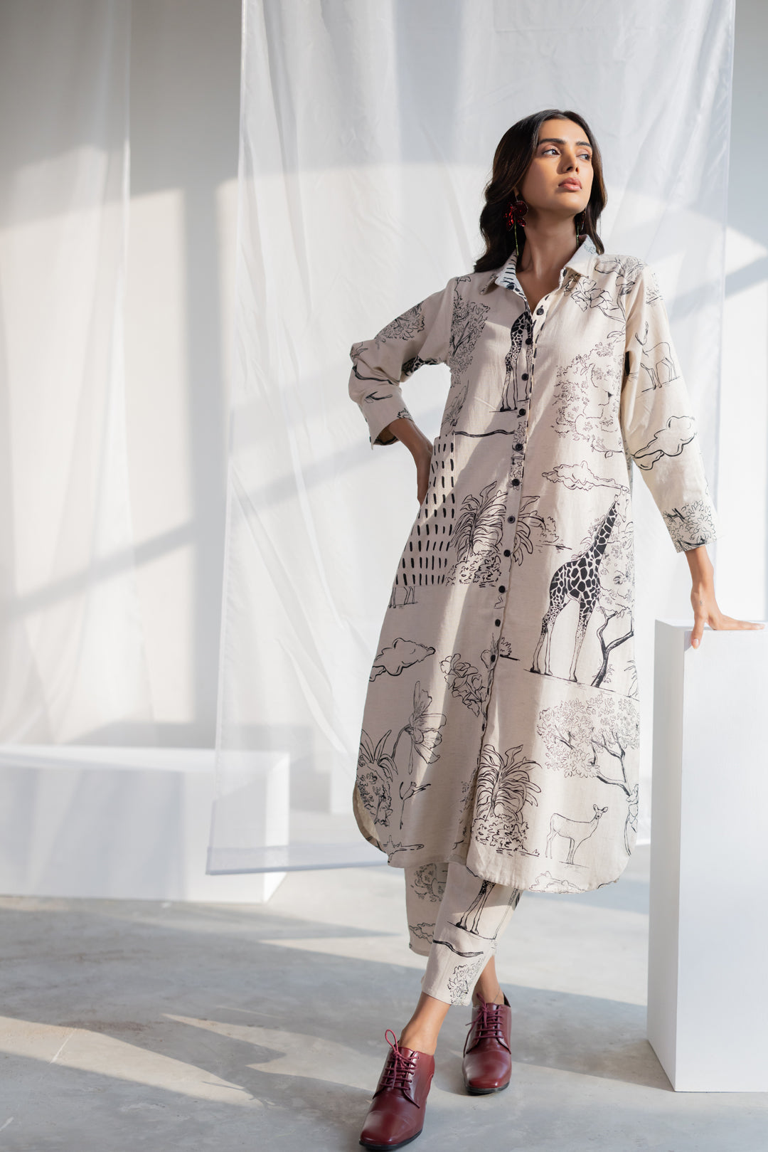 Shell White Safari Tunic