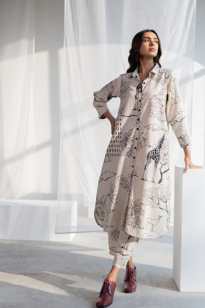 Shell White Safari Tunic