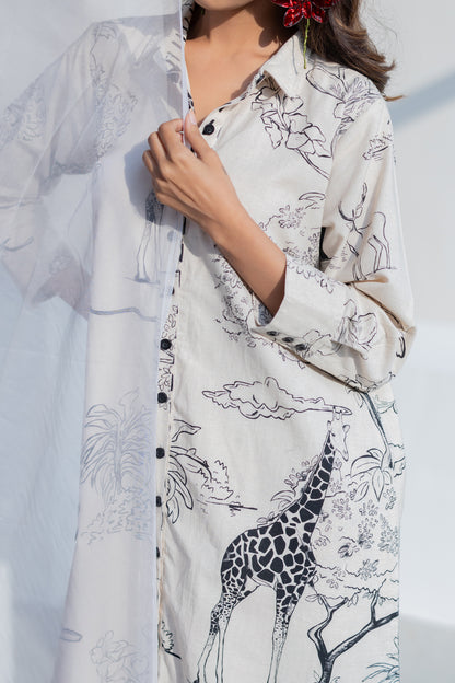 Shell White Safari Tunic