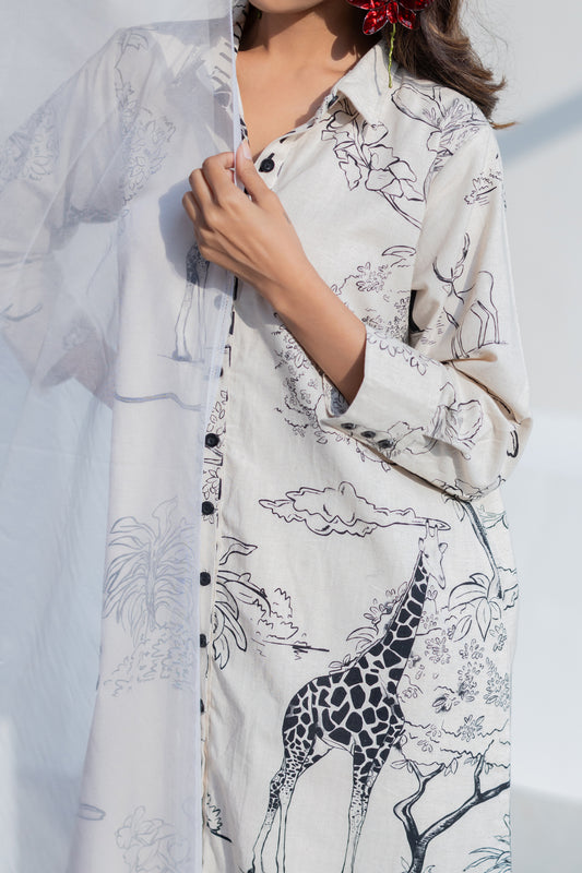 Shell White Safari Tunic