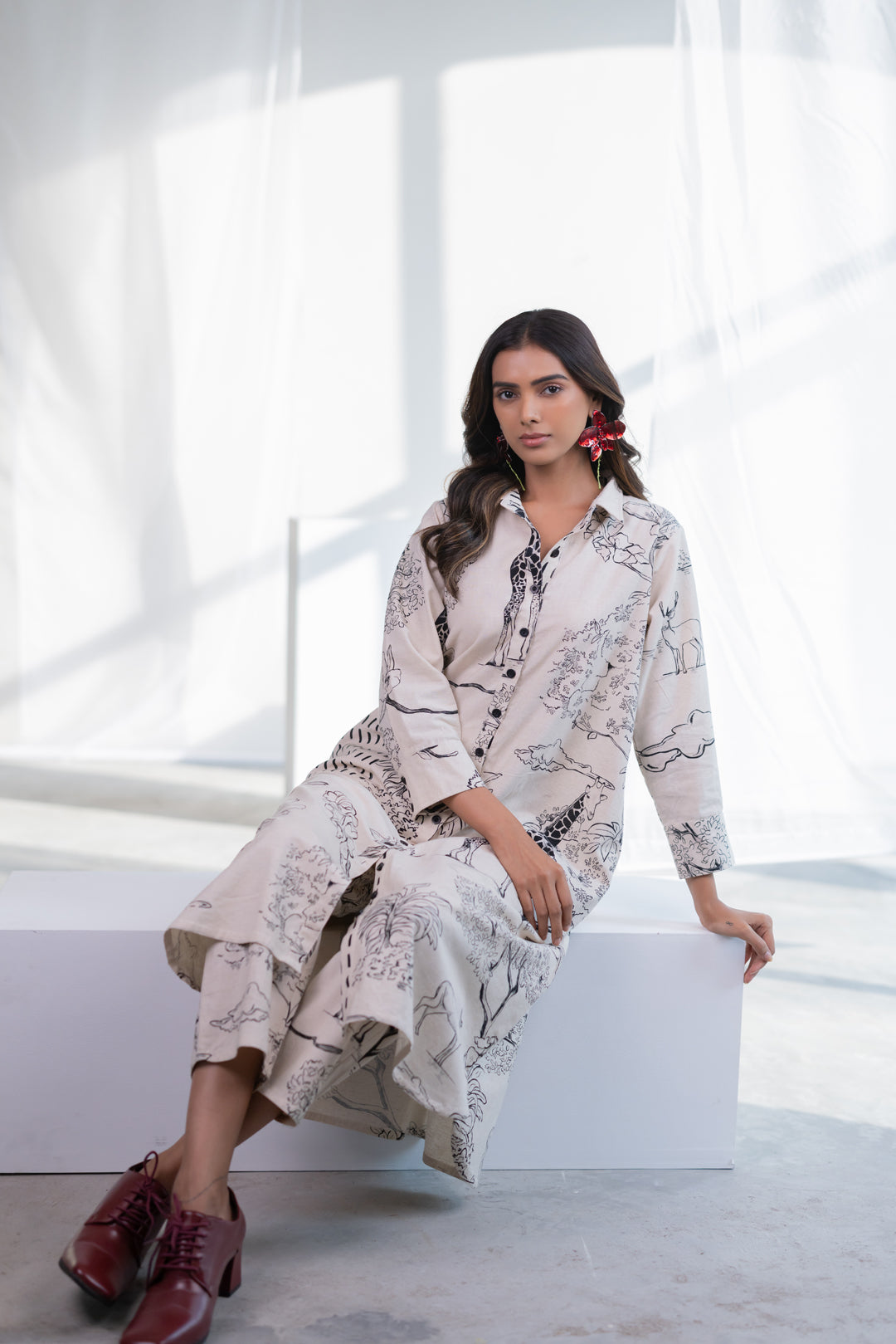 Shell White Safari Tunic