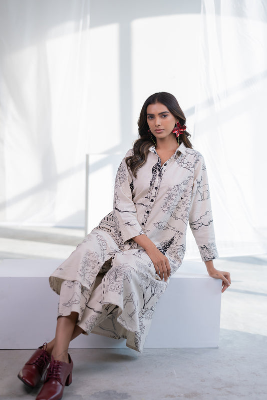 Shell White Safari Tunic