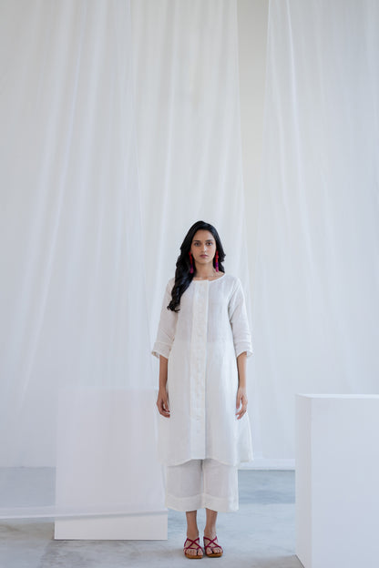 Linear Linen Kurta