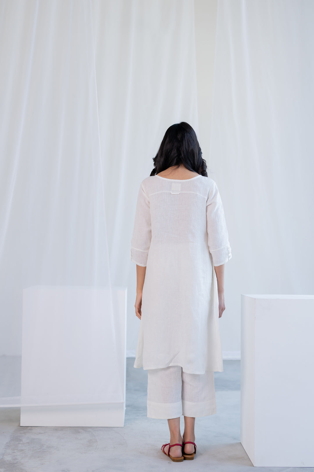 Linear Linen Kurta
