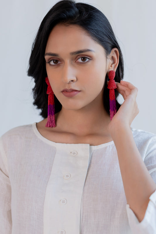 Linear Linen Kurta
