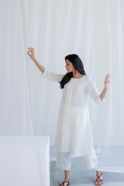 Linear Linen Kurta