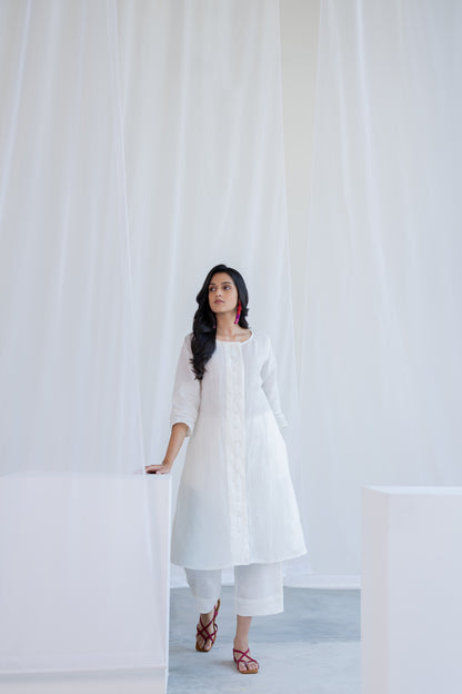 Linear Linen Kurta