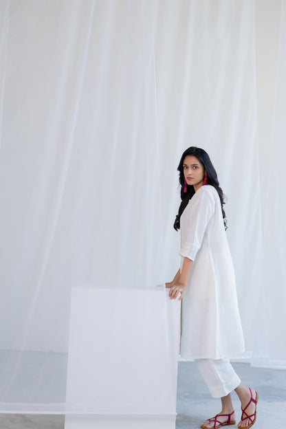 Linear Linen Kurta