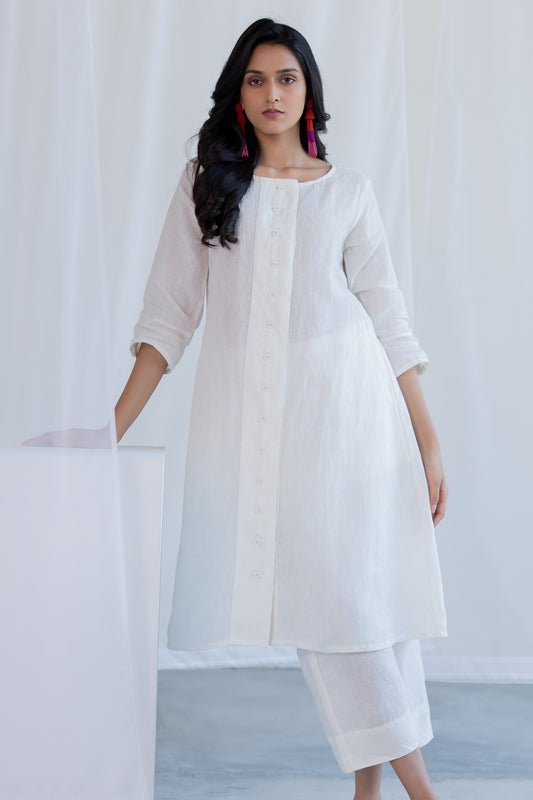 Linear Linen Kurta