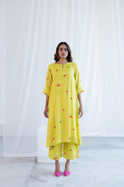 Citrus Flame Kurta