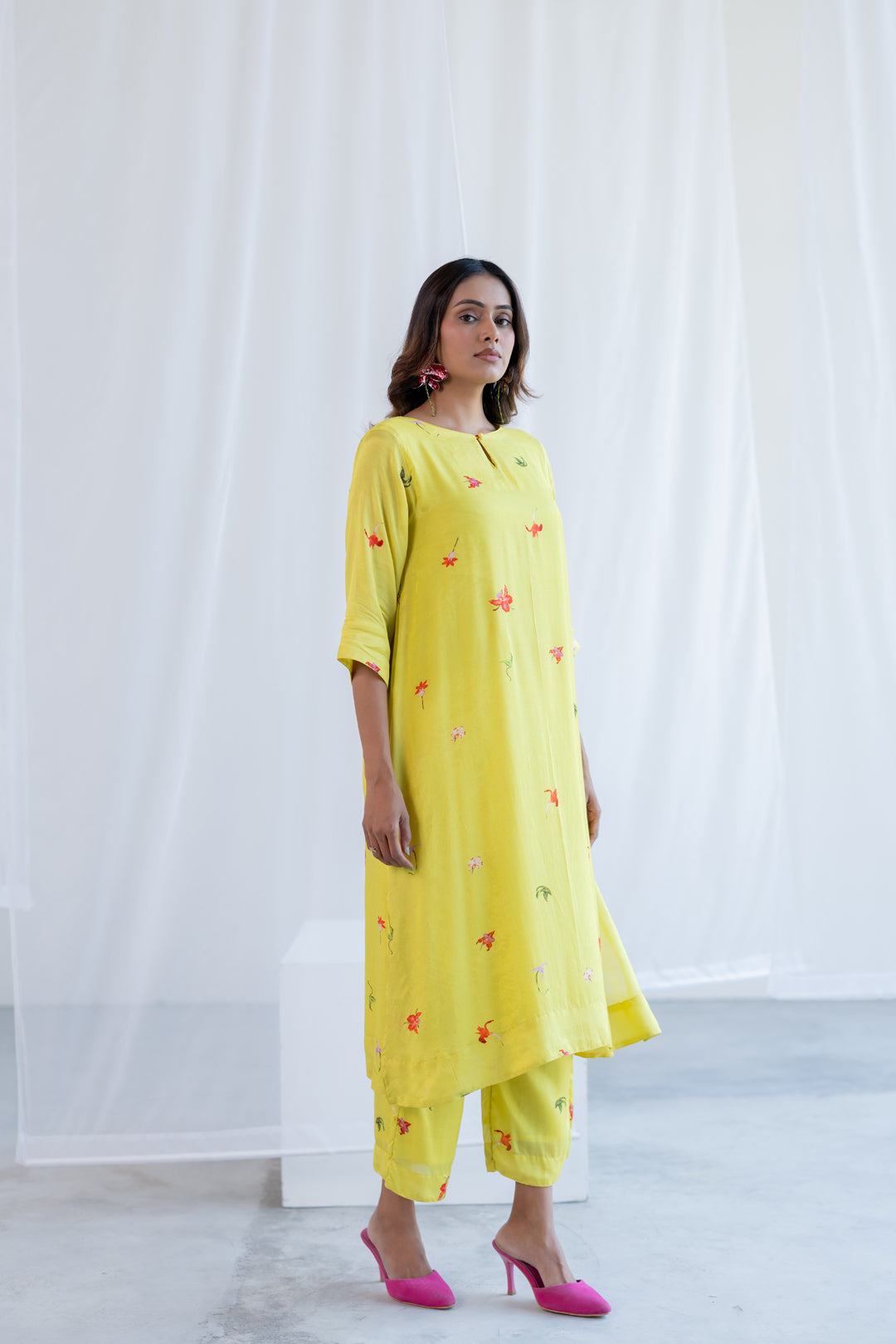 Citrus Flame Kurta