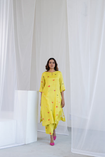 Citrus Flame Kurta