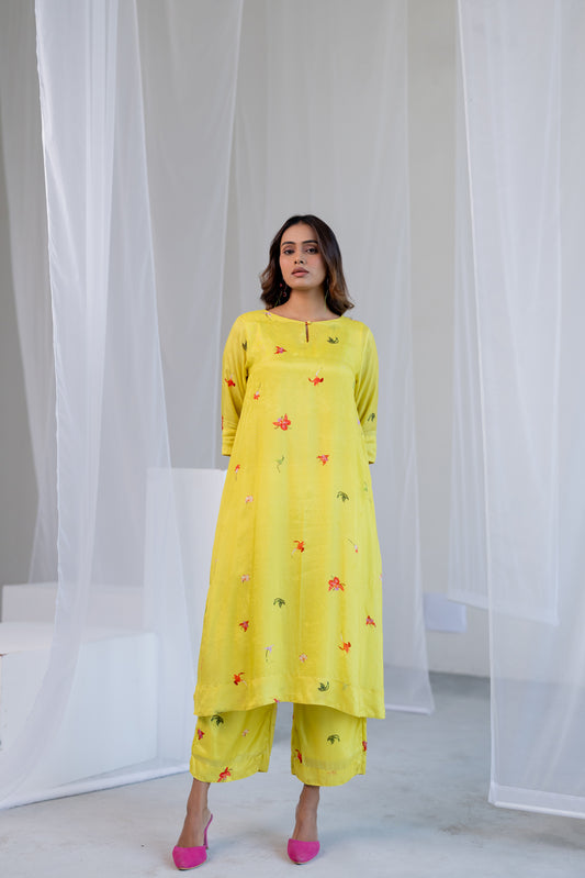 Citrus Flame Kurta