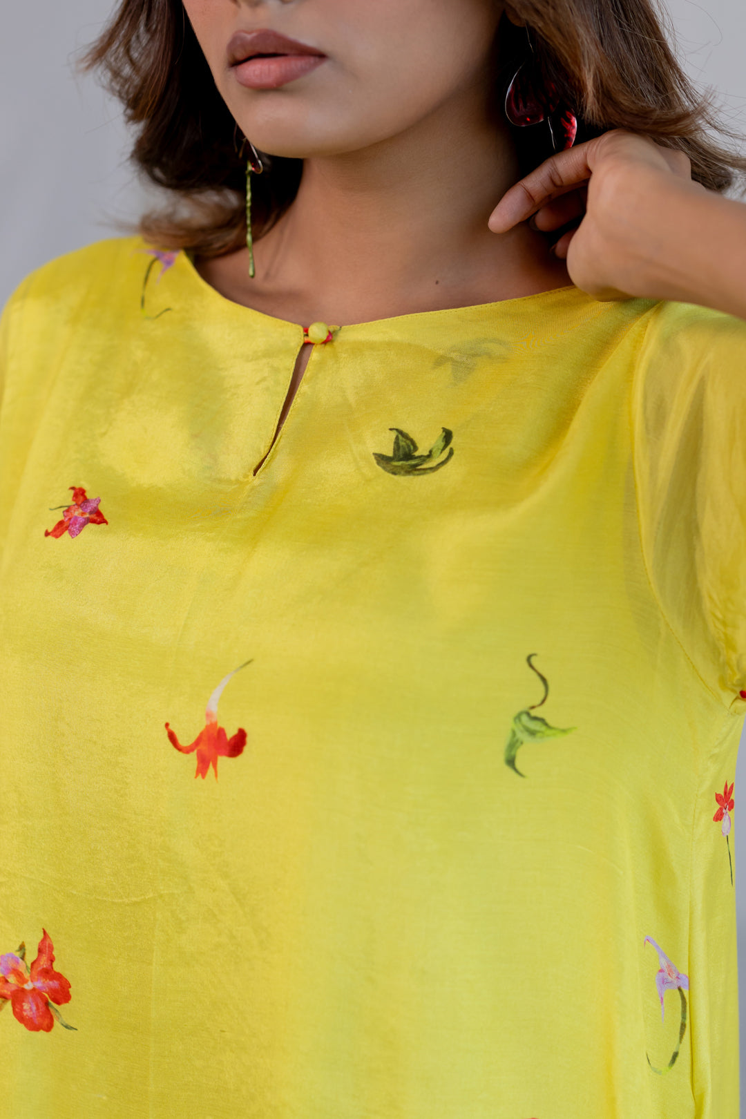 Citrus Flame Kurta Co-ord